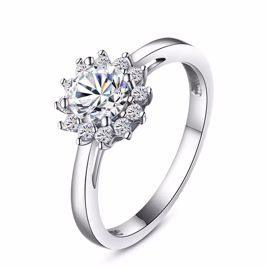 Forme a anillo de la joyería fina de la plata esterlina 925 con diseño modificado para requisitos particulares CZ para la venta al por mayor