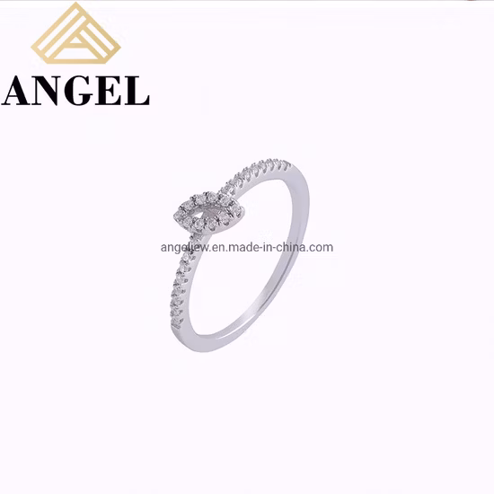 Joyería de moda personalizada, accesorios para mujer, anillos de boda de compromiso de Plata de Ley 925 con circonita cúbica, joyería de plata